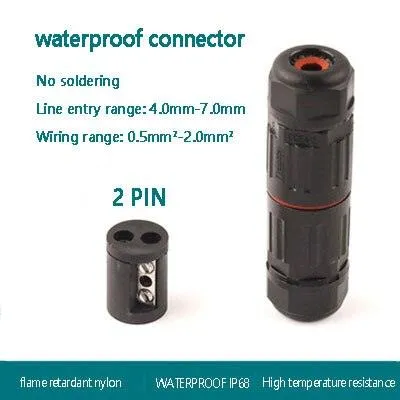 IP68 Electrical Waterproof Connector with Quick Push in Terminal block Conductor