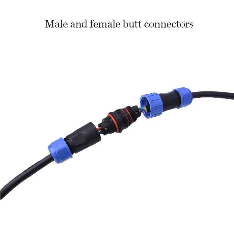 IP68 Waterproof Connector Male Plug &amp; Female Socket 2/3/4 Pin Optional
