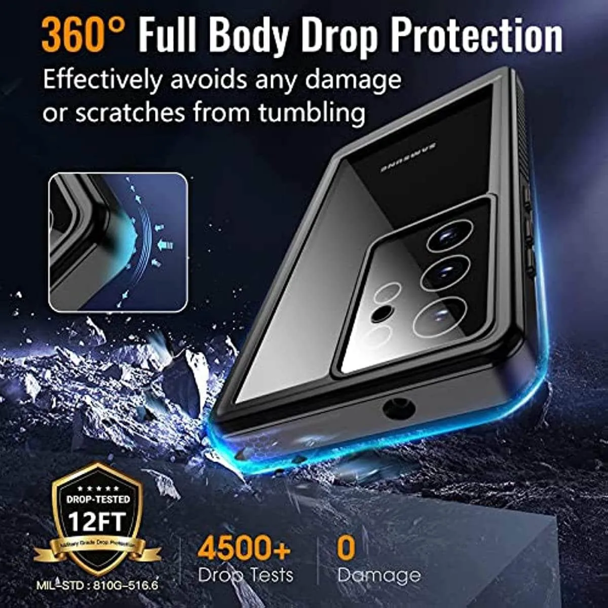 IP68 Waterproof Galaxy S23 Waterproof Swim Case