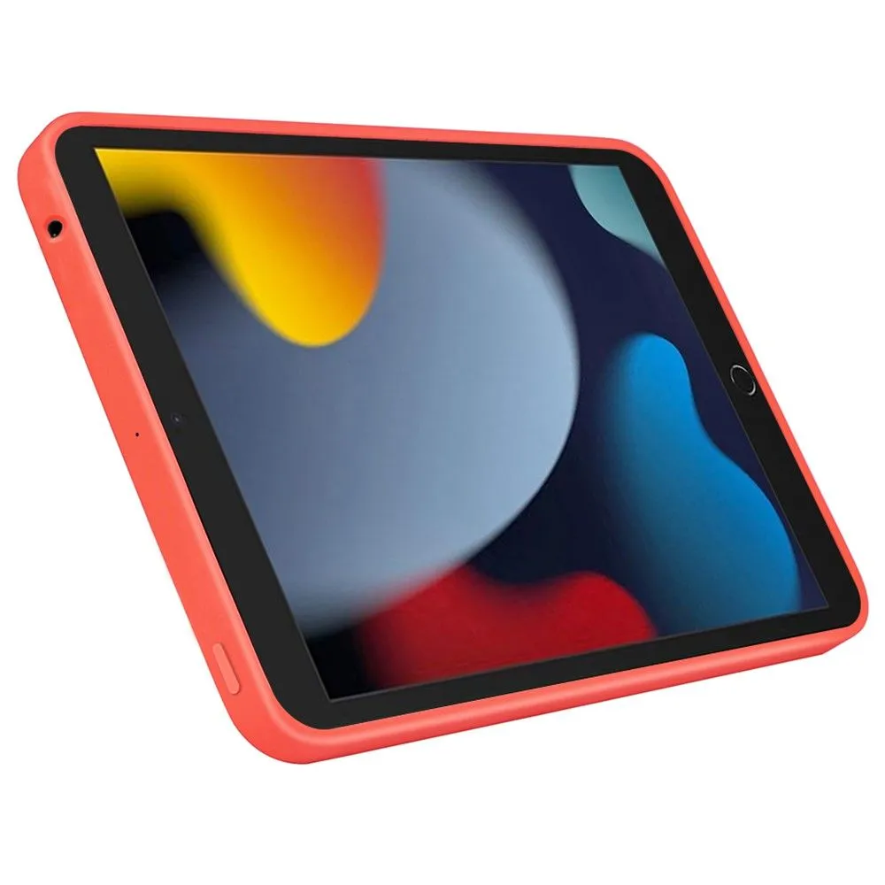 iPad 10.2 (2021) / (2020) / (2019) simple silicone cover - Red