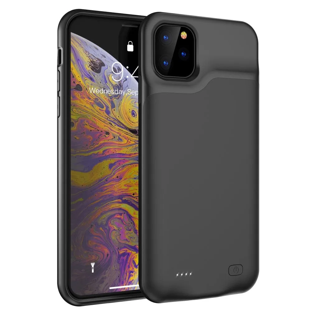 iPhone 11 Pro Max Backpack Battery Case (6500mAh) Protective Cover - Black