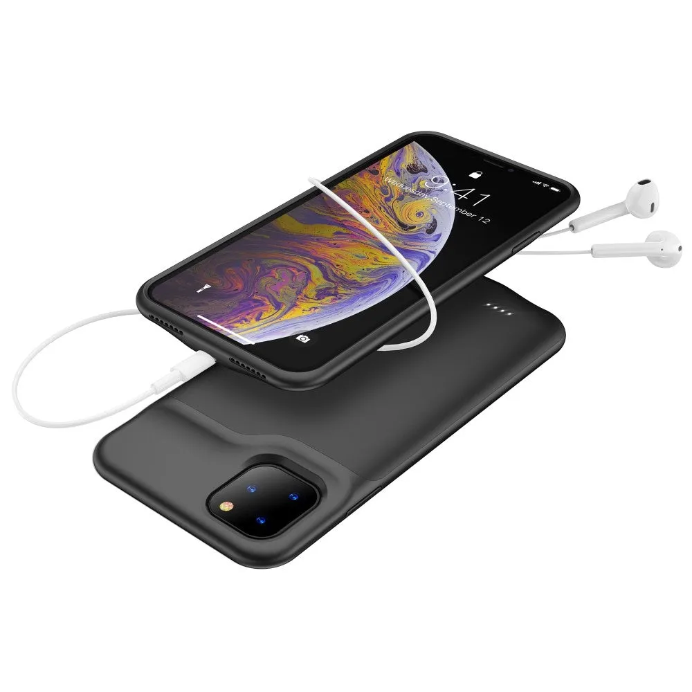 iPhone 11 Pro Max Backpack Battery Case (6500mAh) Protective Cover - Black