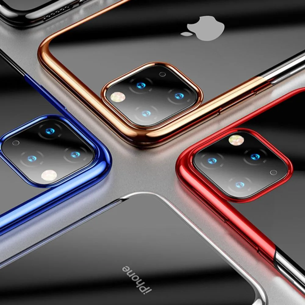 iPhone 11 Pro Max Electroplating Silicone Transparent Glitter Case