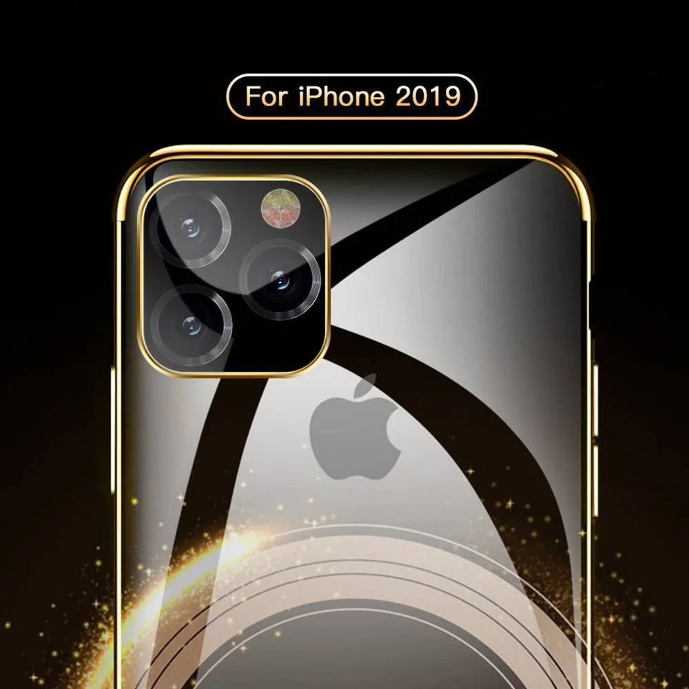 iPhone 11 Pro Max Electroplating Silicone Transparent Glitter Case