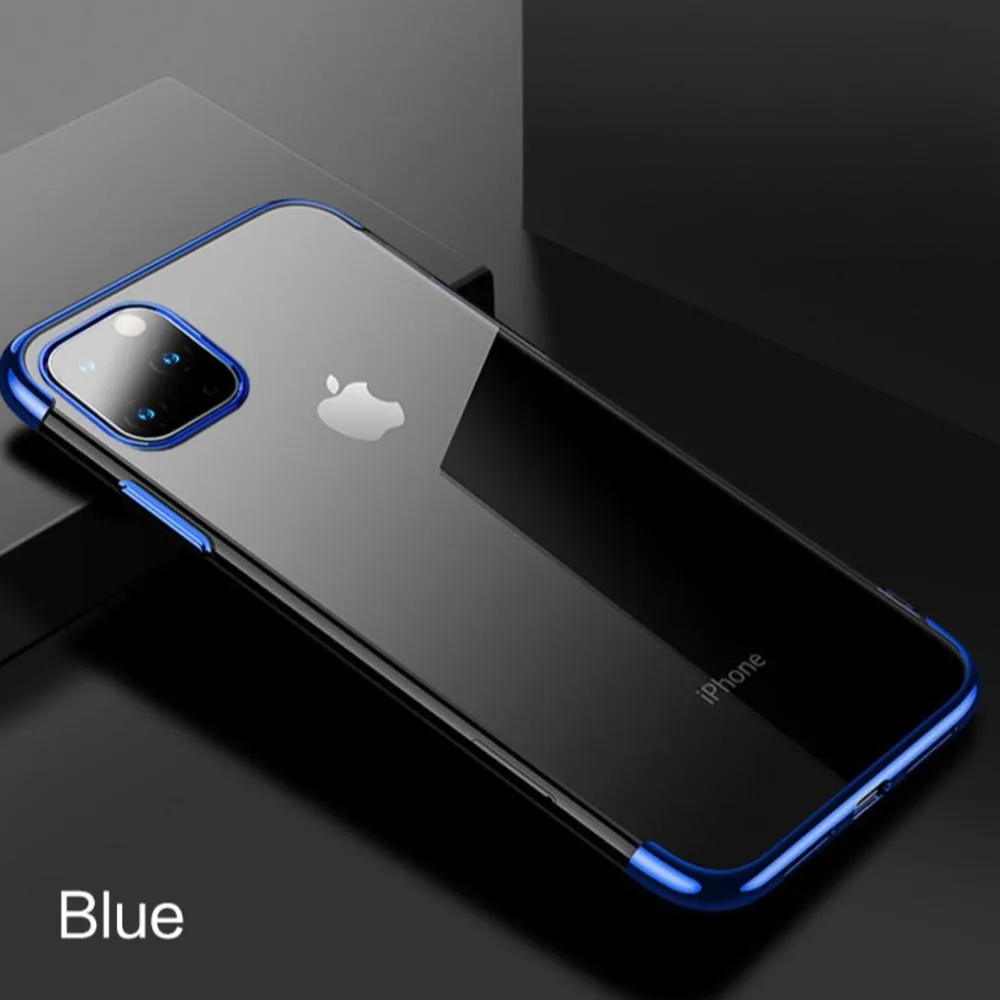 iPhone 11 Pro Max Electroplating Silicone Transparent Glitter Case