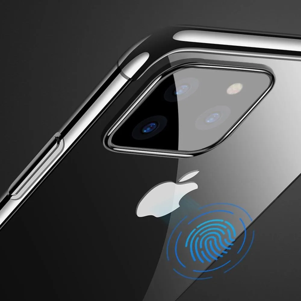 iPhone 11 Pro Max Electroplating Silicone Transparent Glitter Case