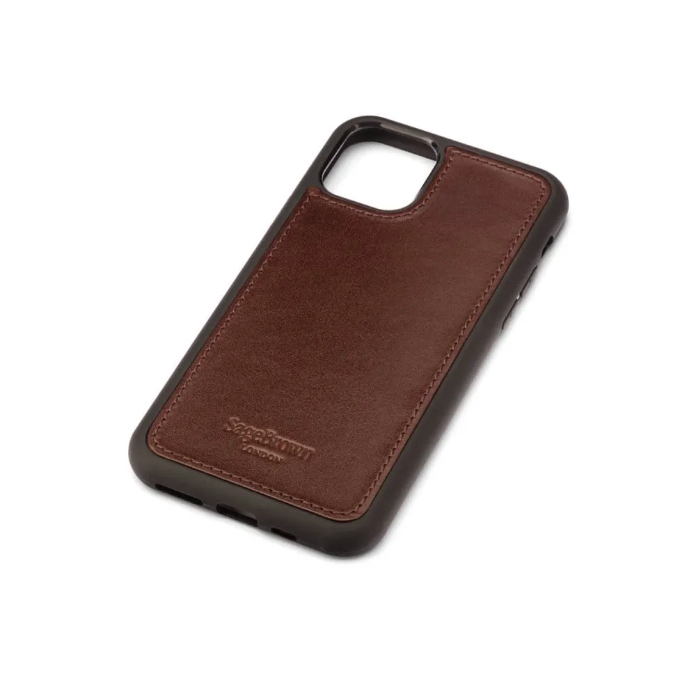 iPhone 11 Pro Max Protective Leather Cover - Brown