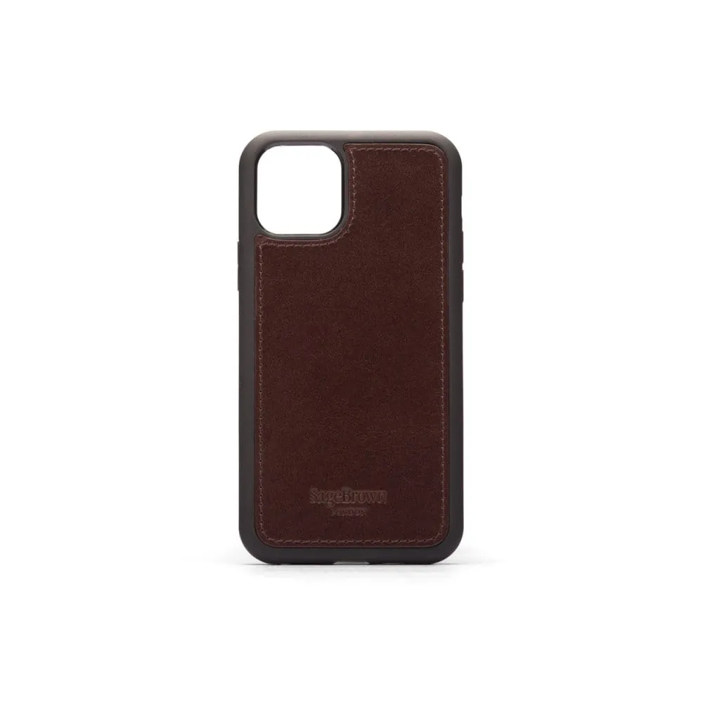 iPhone 11 Pro Max Protective Leather Cover - Brown