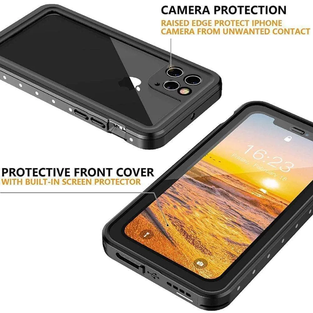 iPhone 11 Waterproof Case Full-Body Rugged Built-in Screen Protector