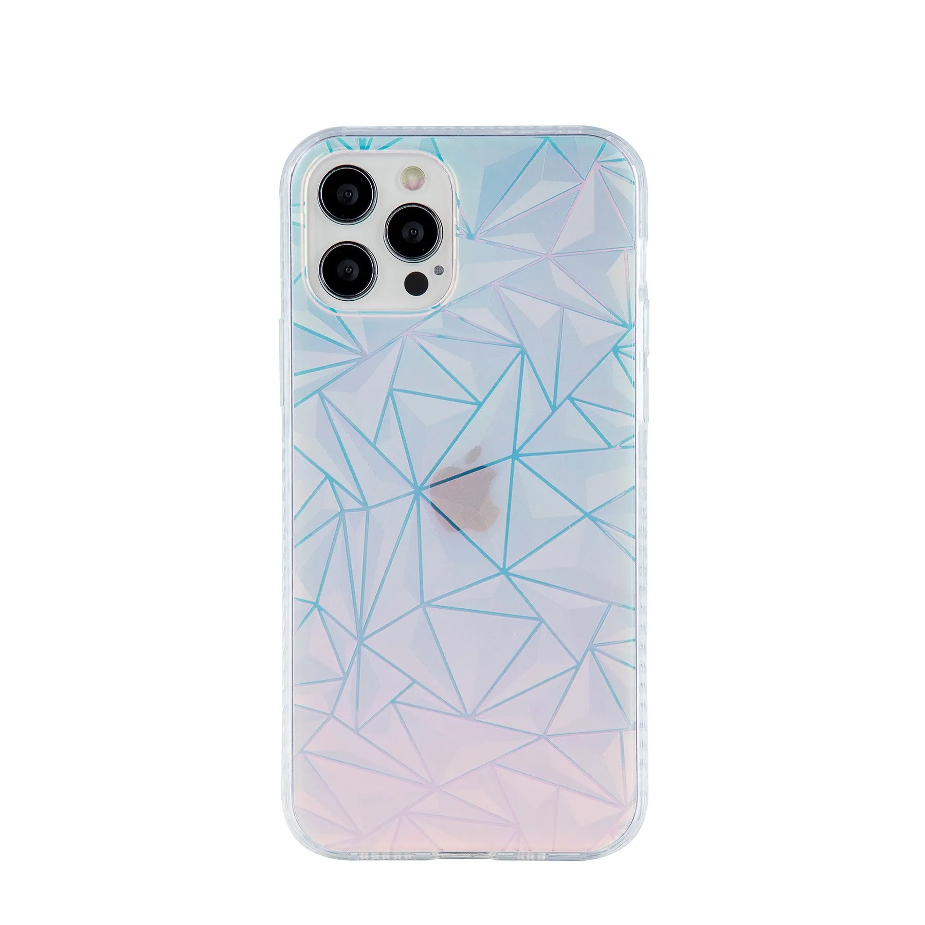 iPhone 12 / iPhone 12 Pro Hybrid Case TPU Bumper   Laser Hologram Diamond Look - Transparent
