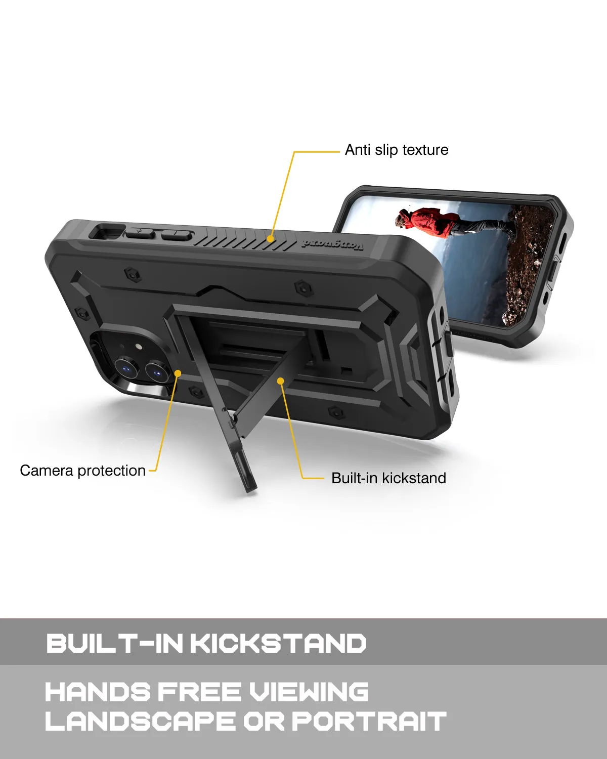 iPhone 12 Mini Rugged Case - Military Grade - 21 Feet Drop Proof