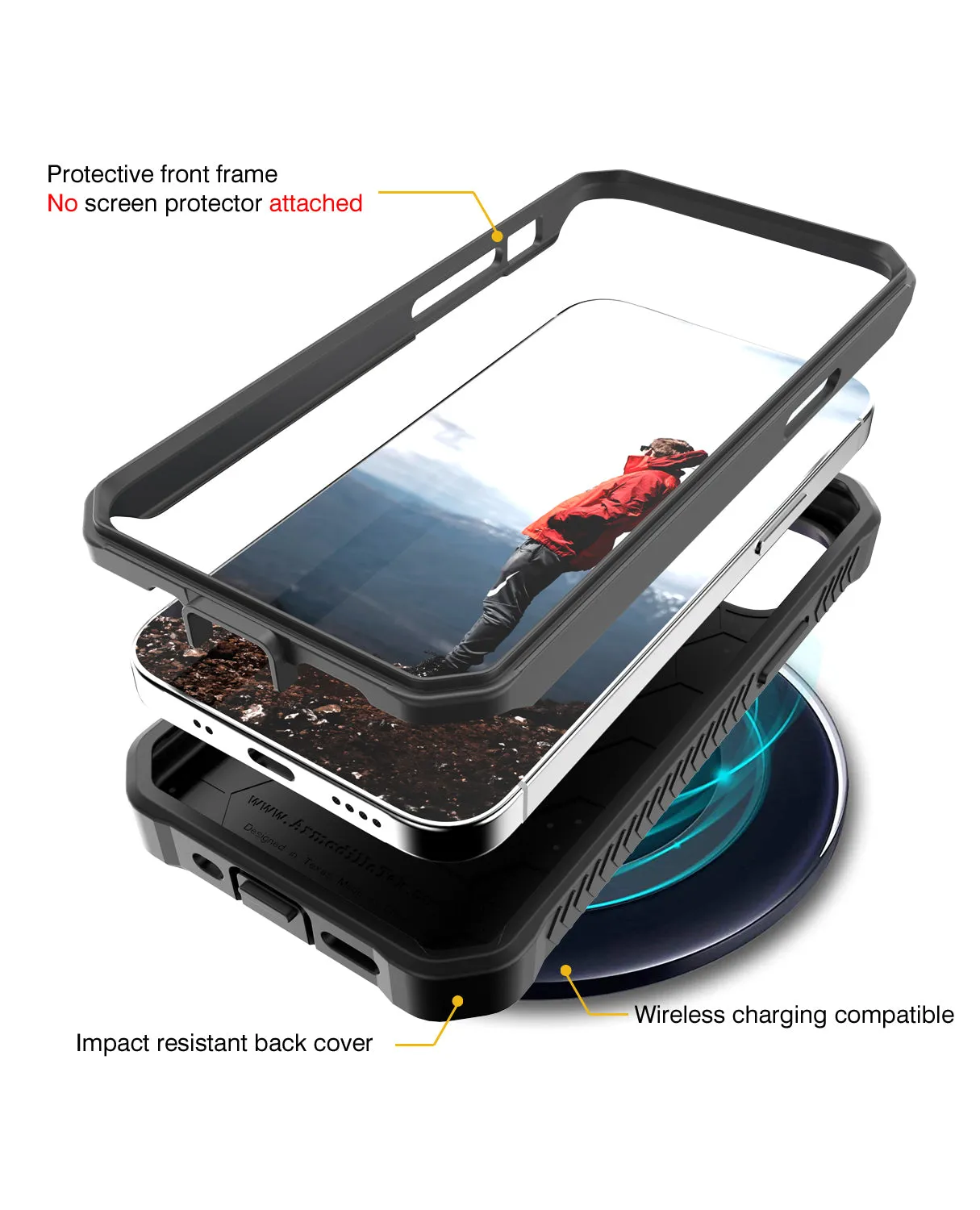 iPhone 12 Mini Rugged Case - Military Grade - 21 Feet Drop Proof