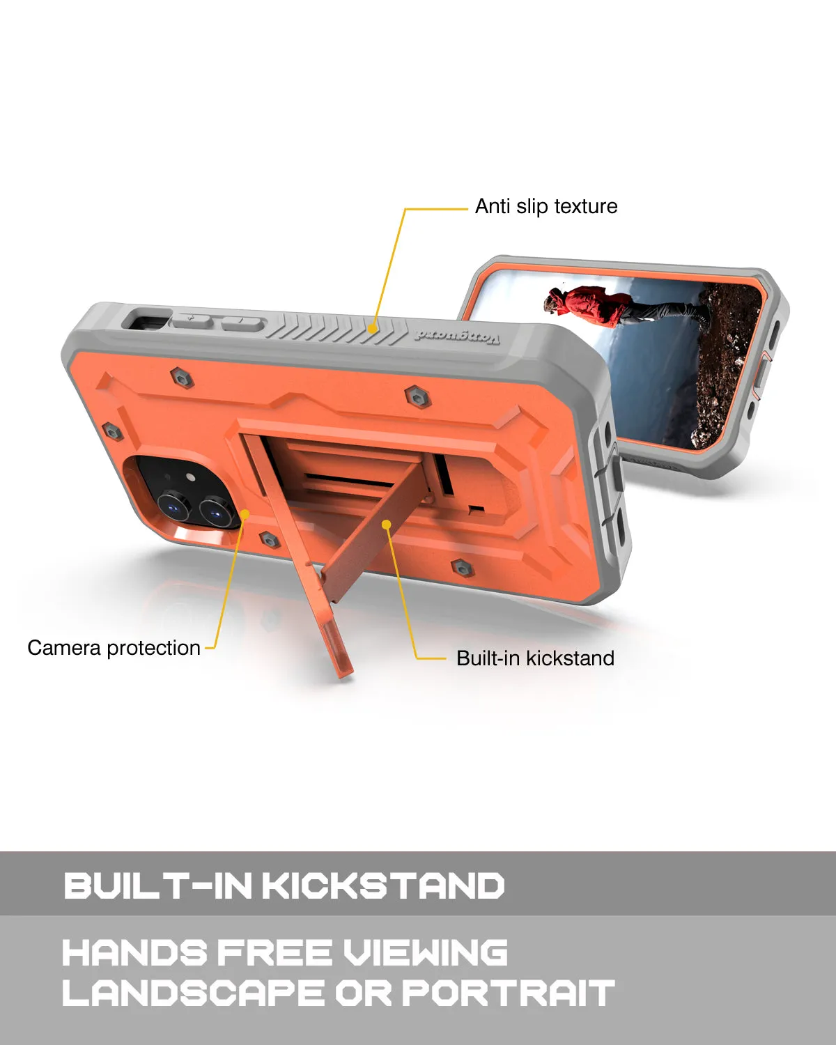 iPhone 12 Mini Rugged Case - Military Grade - 21 Feet Drop Proof