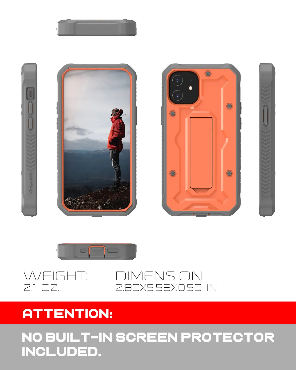 iPhone 12 Mini Rugged Case - Military Grade - 21 Feet Drop Proof