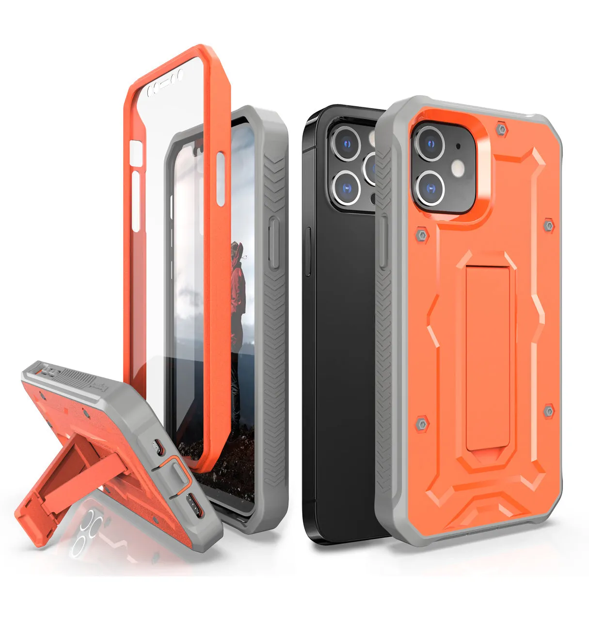 iPhone 12 Rugged Case - Military Grade - 21 Feet Drop Proof