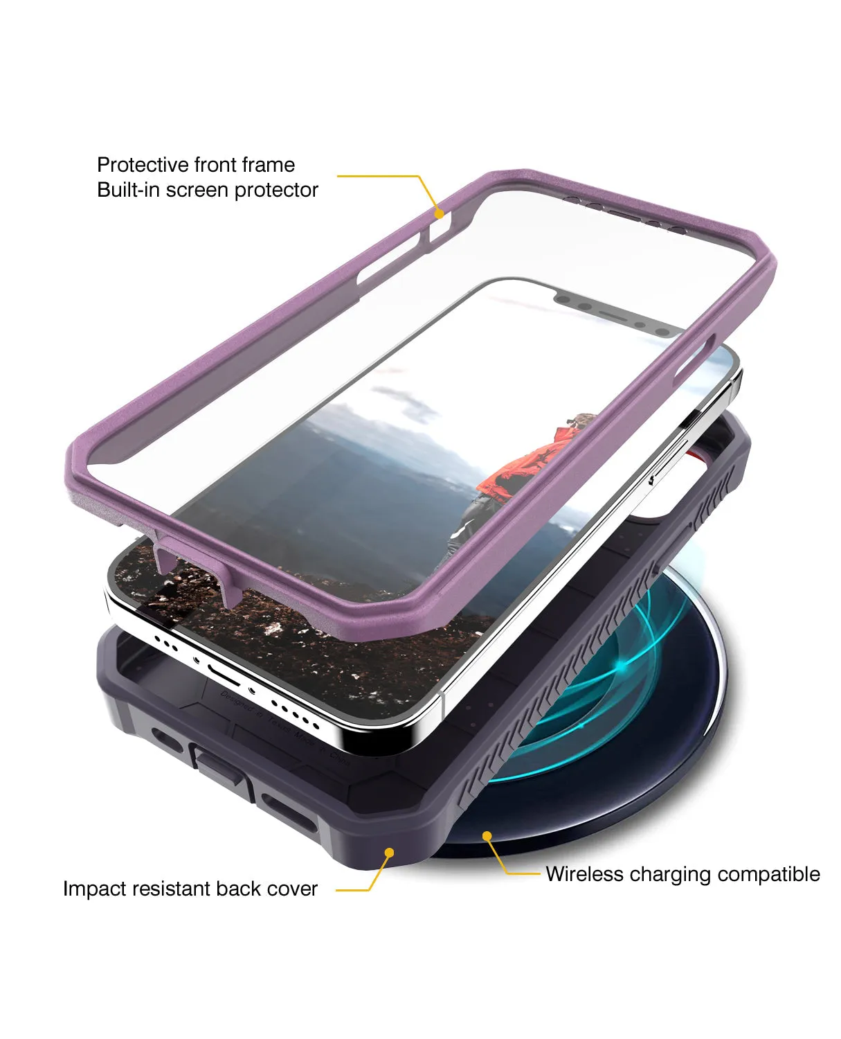 iPhone 12 Rugged Case - Military Grade - 21 Feet Drop Proof
