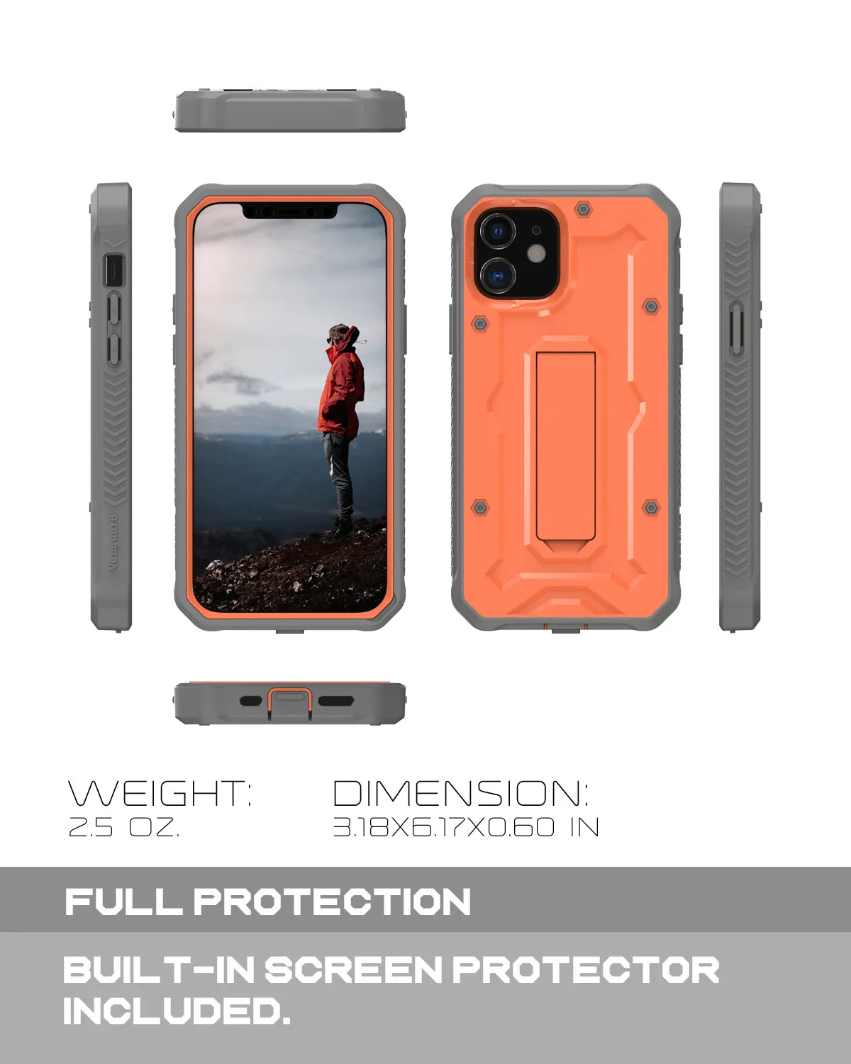 iPhone 12 Rugged Case - Military Grade - 21 Feet Drop Proof