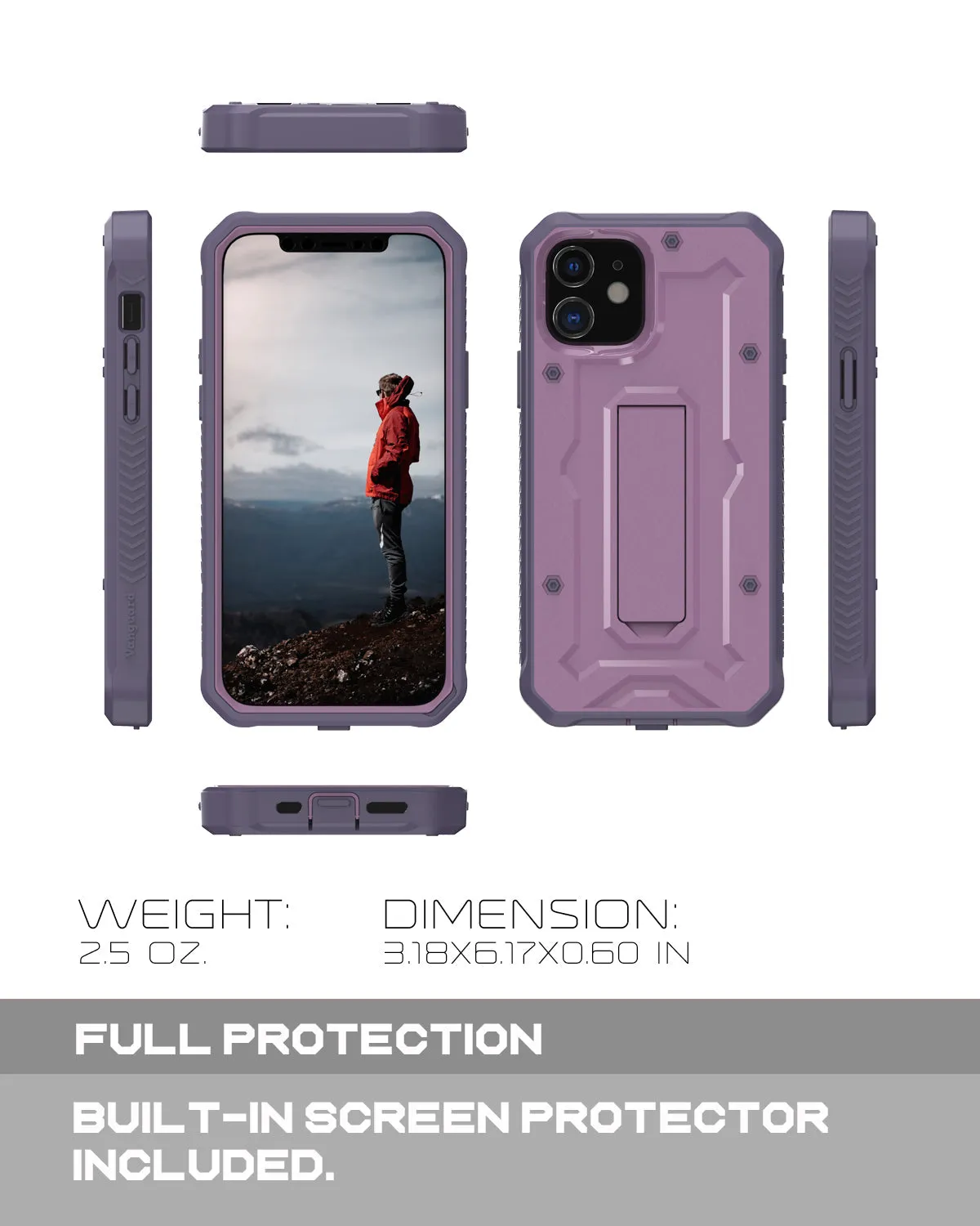 iPhone 12 Rugged Case - Military Grade - 21 Feet Drop Proof