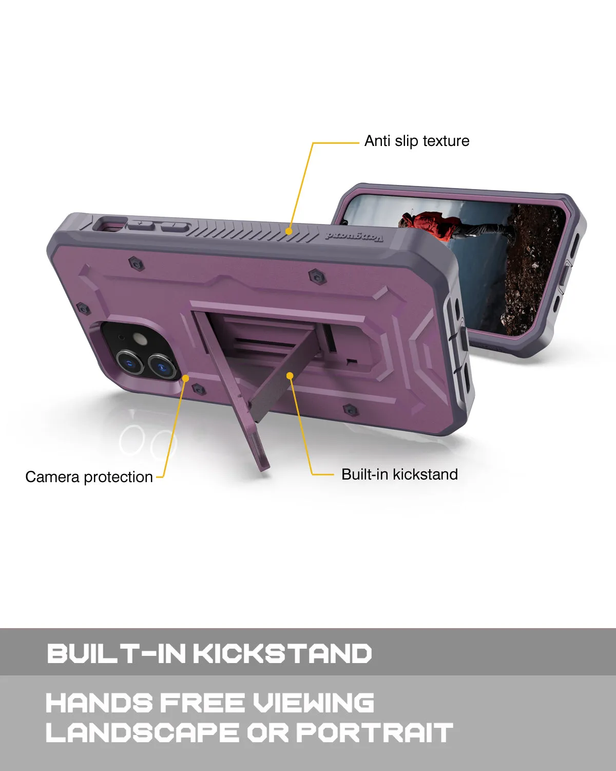 iPhone 12 Rugged Case - Military Grade - 21 Feet Drop Proof