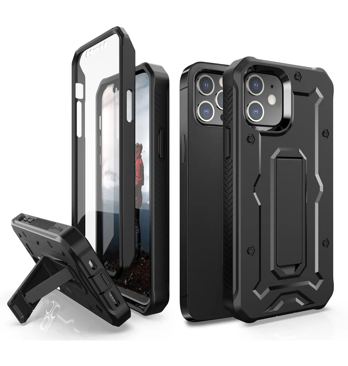 iPhone 12 Rugged Case - Military Grade - 21 Feet Drop Proof