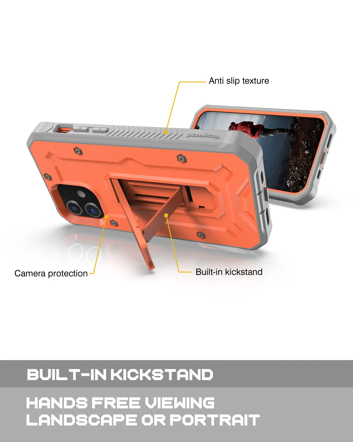 iPhone 12 Rugged Case - Military Grade - 21 Feet Drop Proof