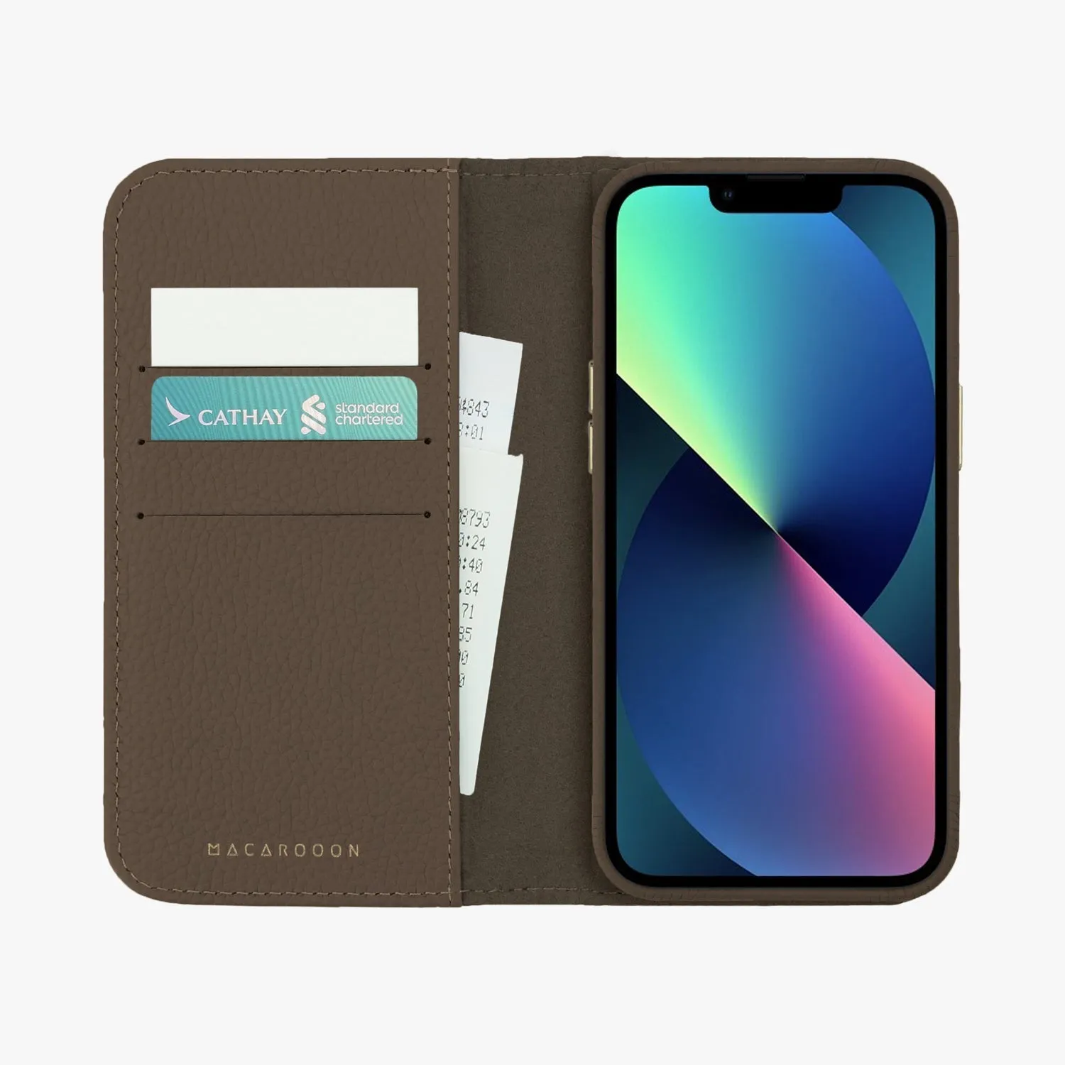 iPhone 12/12 Pro MagSafe Leather Flip Cover with Leather Case