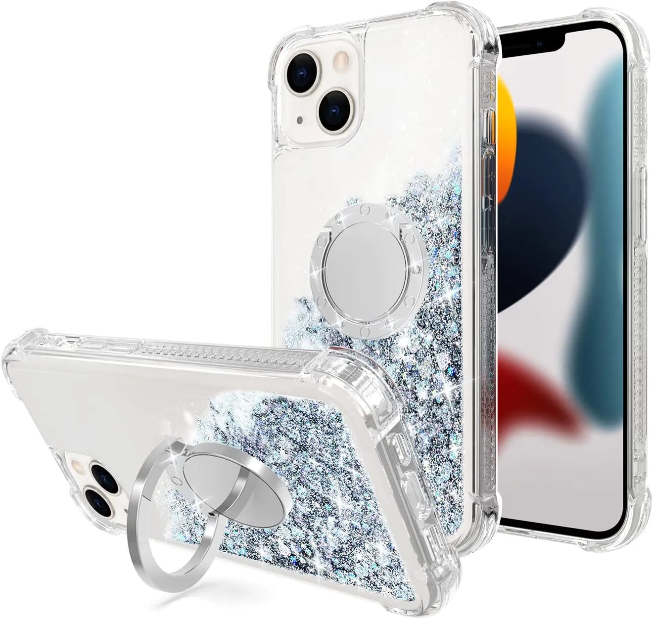iPhone 13 Bling Moving Liquid Floating Sparkle Case