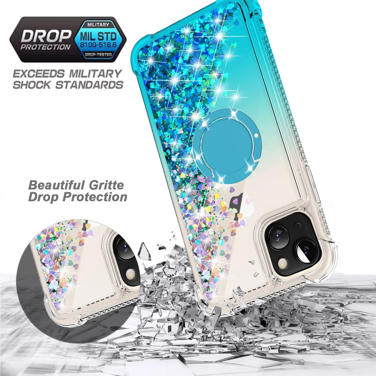iPhone 13 Bling Moving Liquid Floating Sparkle Case