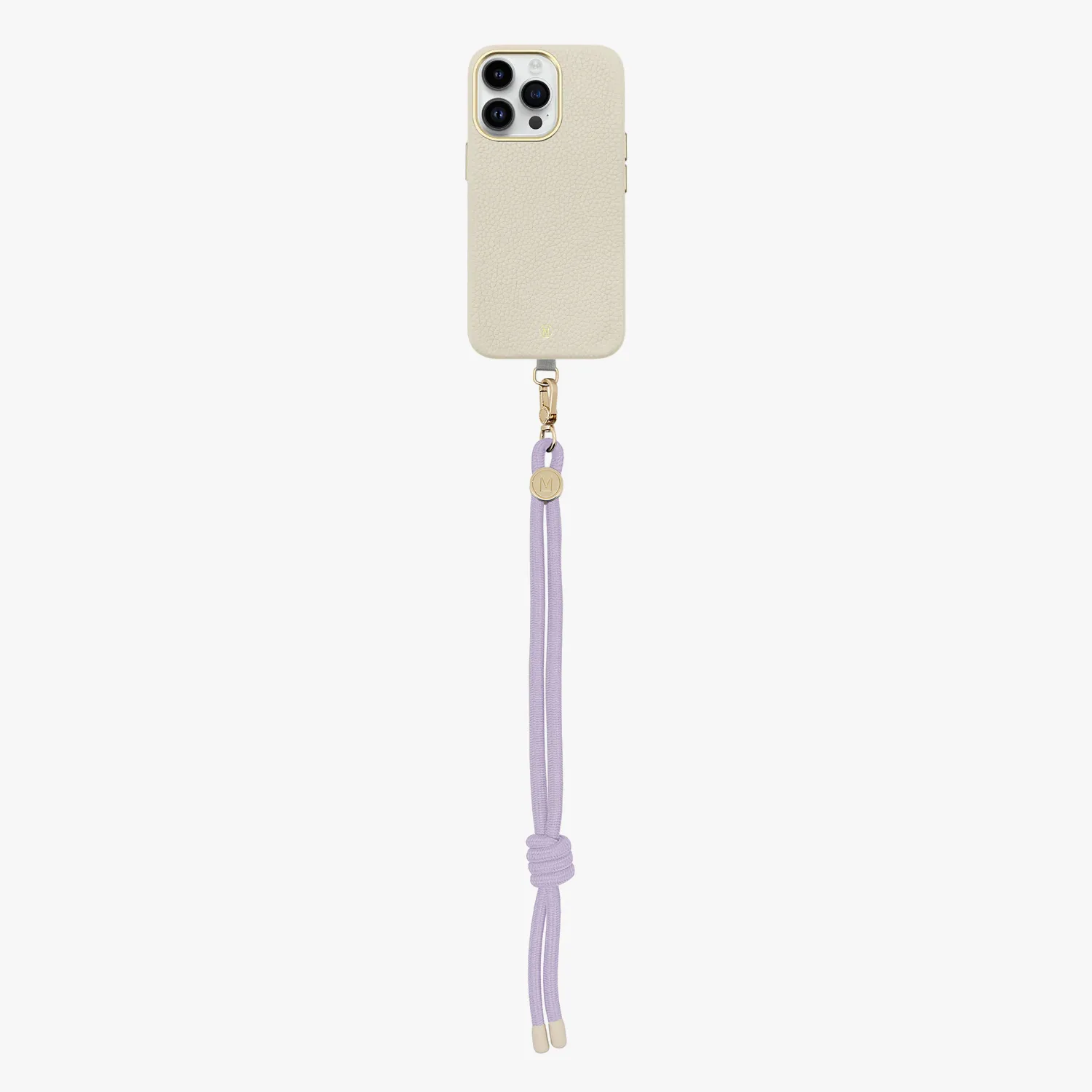 iPhone 13 Leather MagSafe Case with Wrist Rope Strap