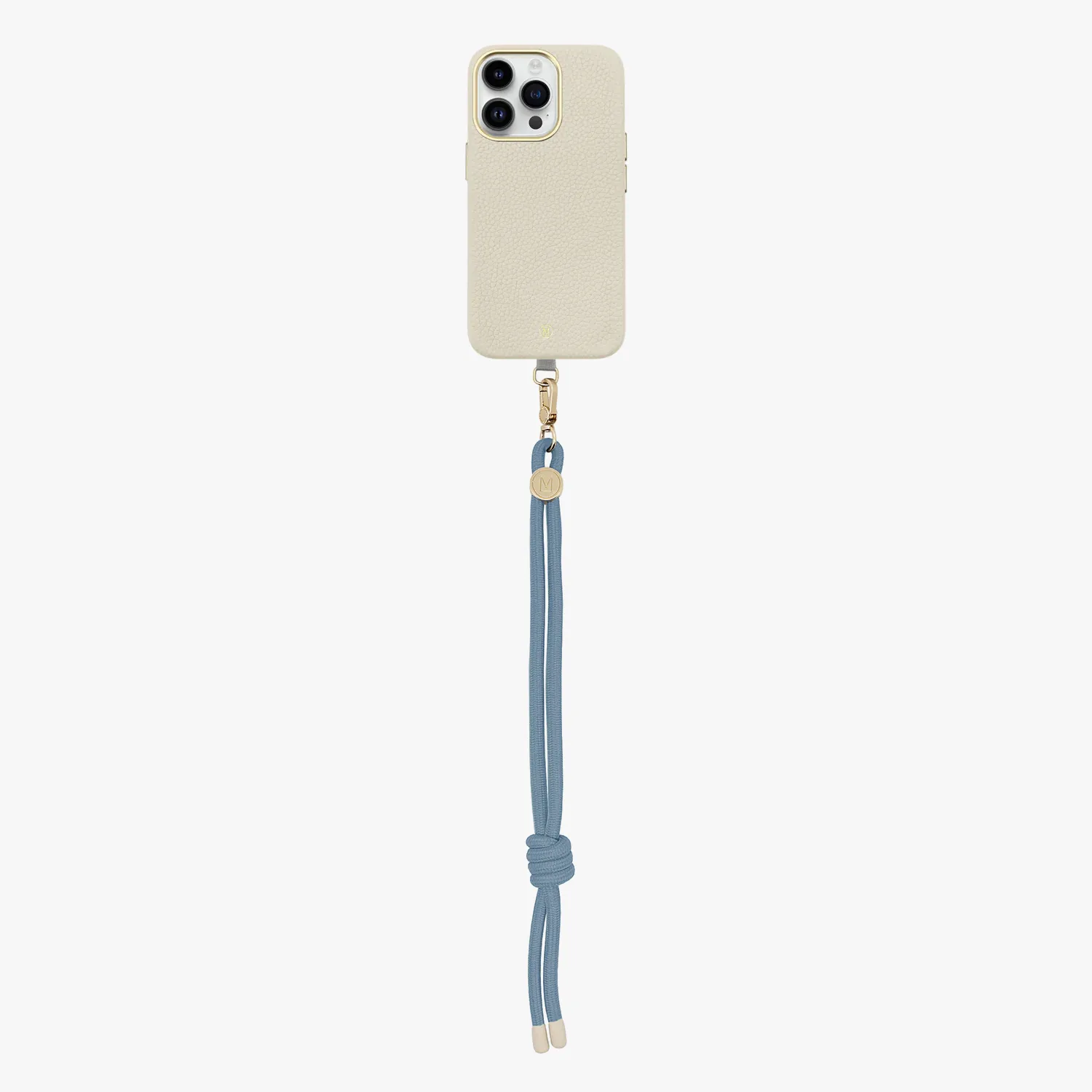 iPhone 13 Leather MagSafe Case with Wrist Rope Strap