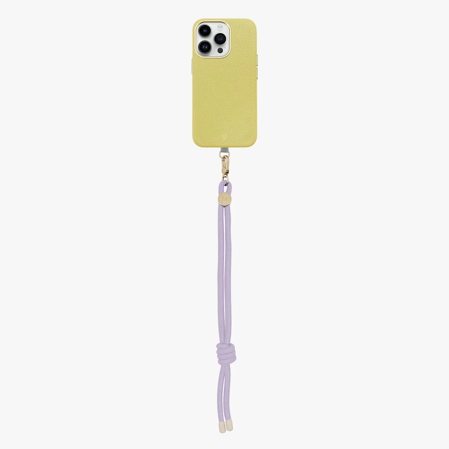 iPhone 13 Leather MagSafe Case with Wrist Rope Strap