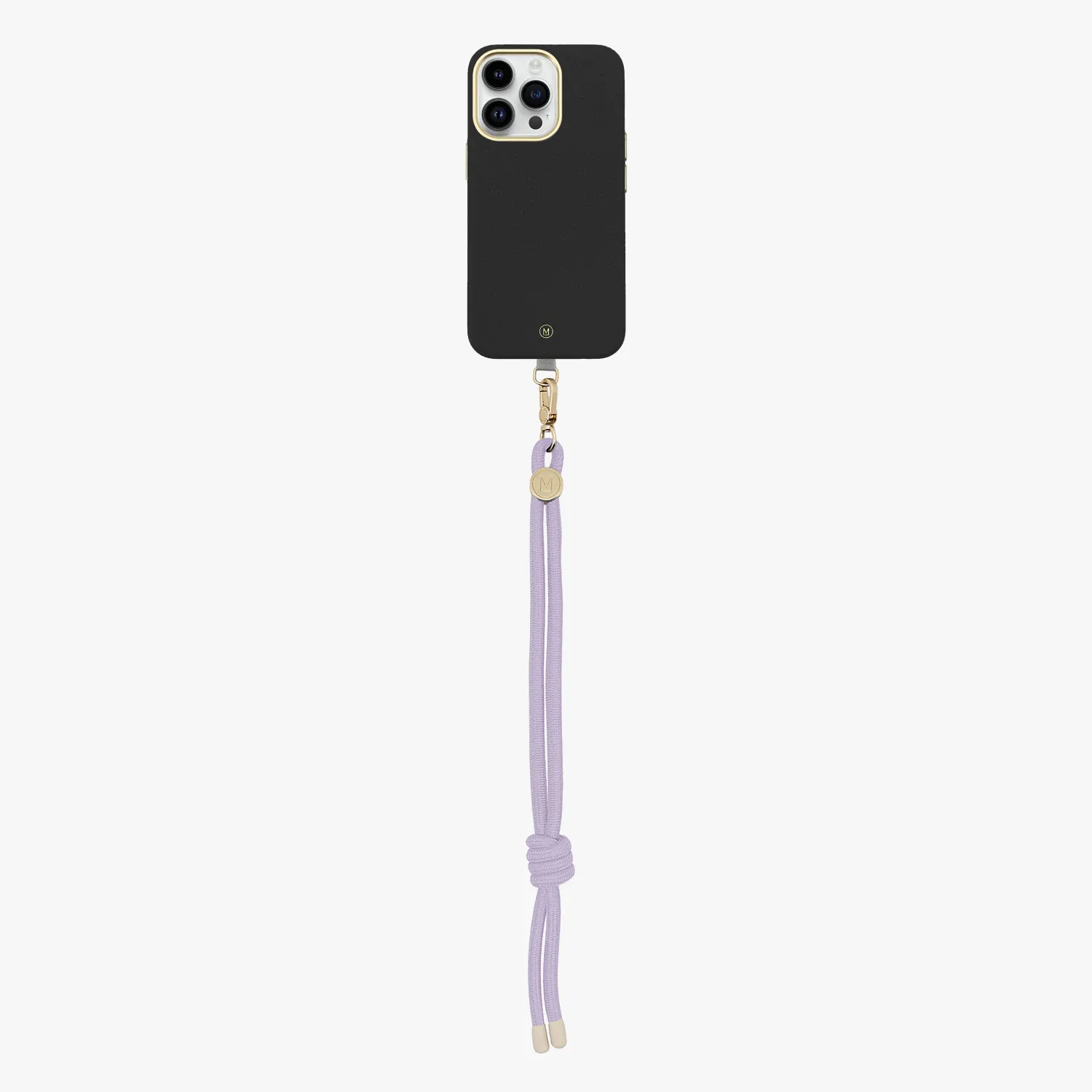 iPhone 13 Leather MagSafe Case with Wrist Rope Strap