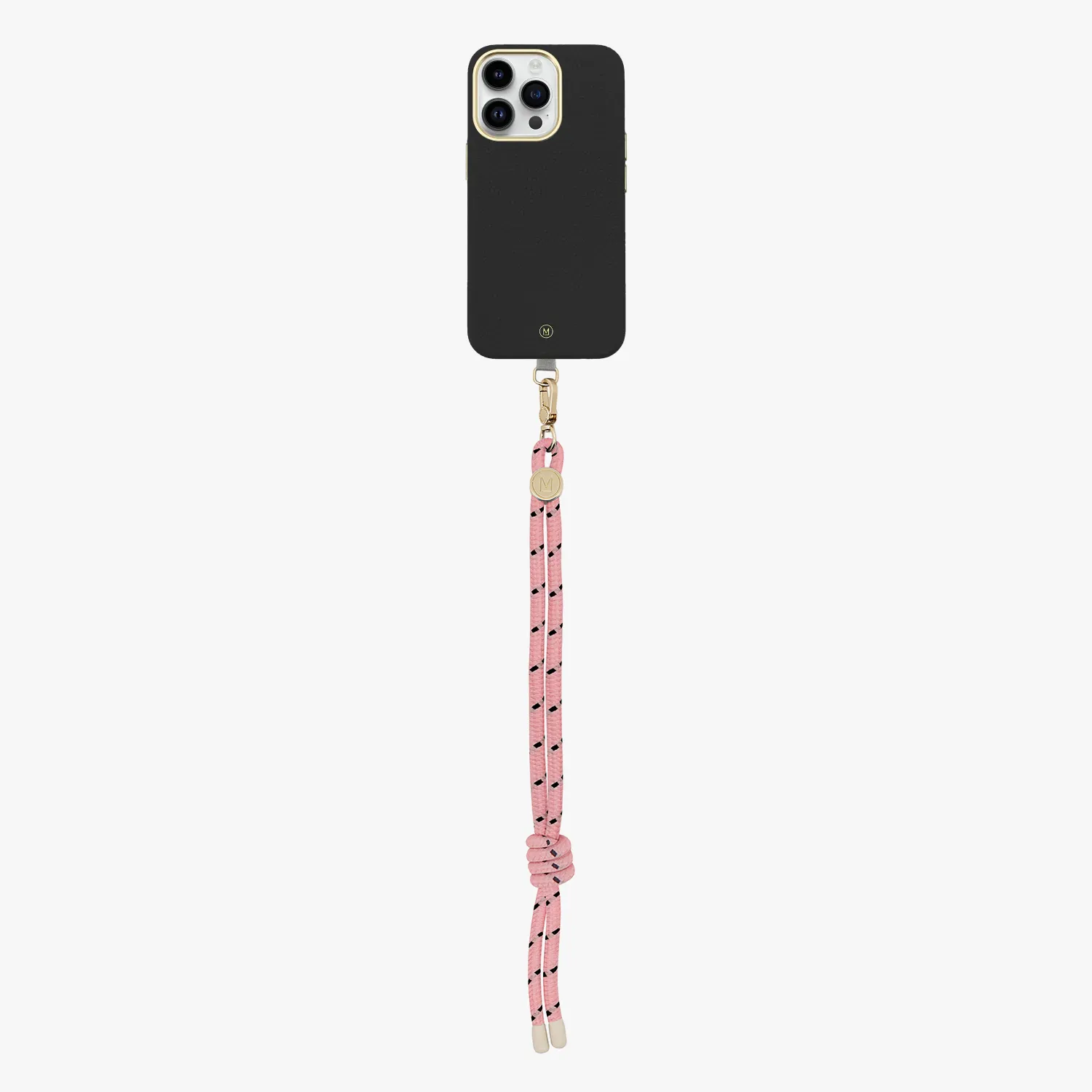 iPhone 13 Leather MagSafe Case with Wrist Rope Strap
