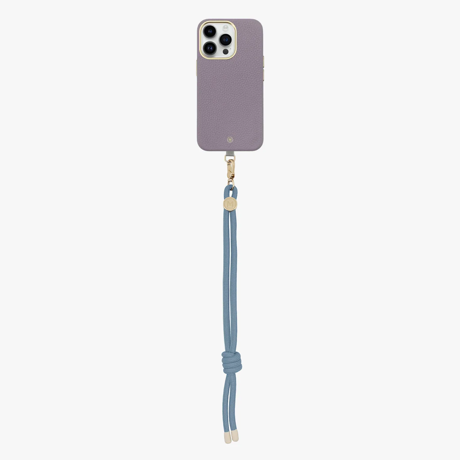 iPhone 13 Leather MagSafe Case with Wrist Rope Strap