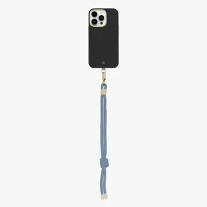 iPhone 13 Leather MagSafe Case with Wrist Rope Strap