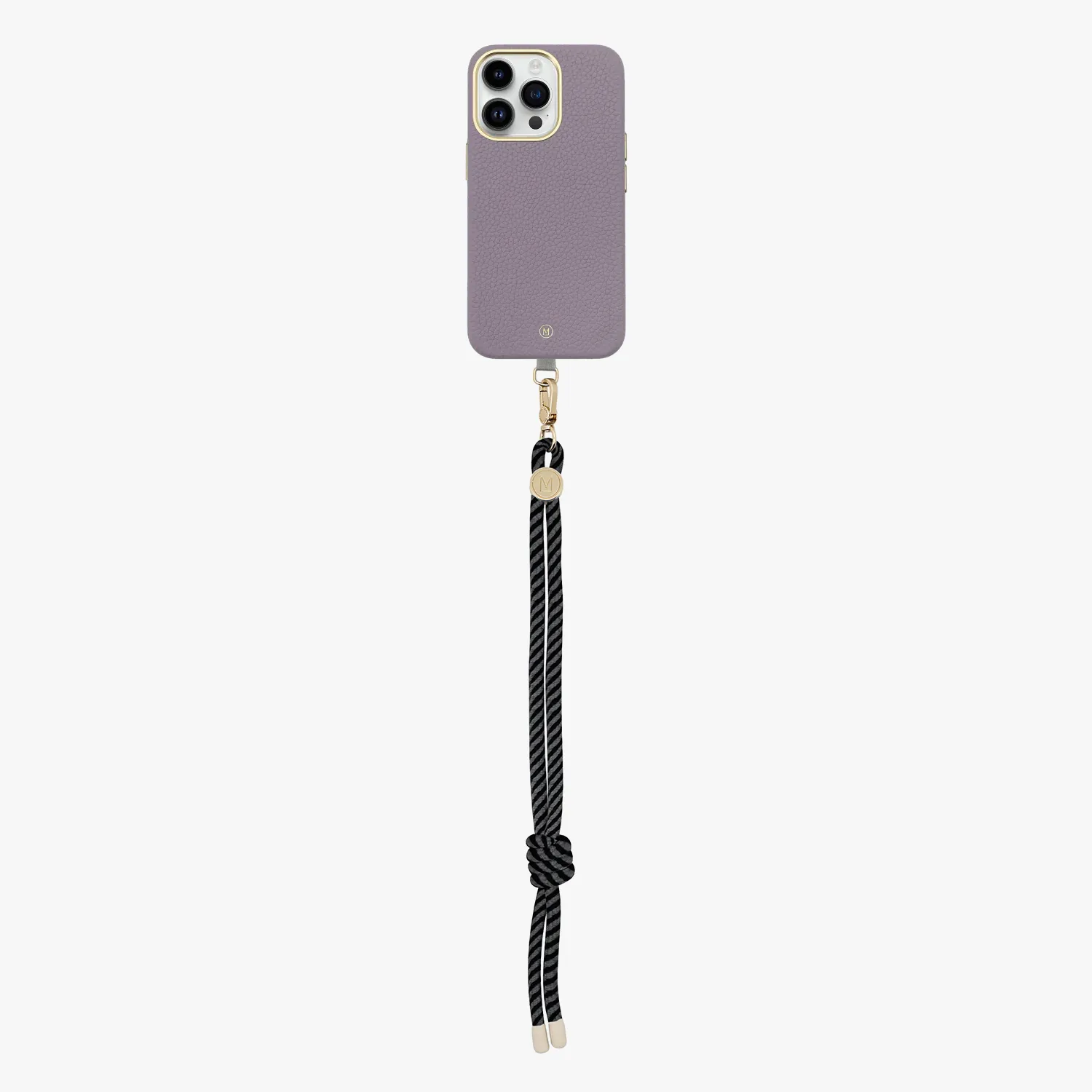 iPhone 13 Leather MagSafe Case with Wrist Rope Strap
