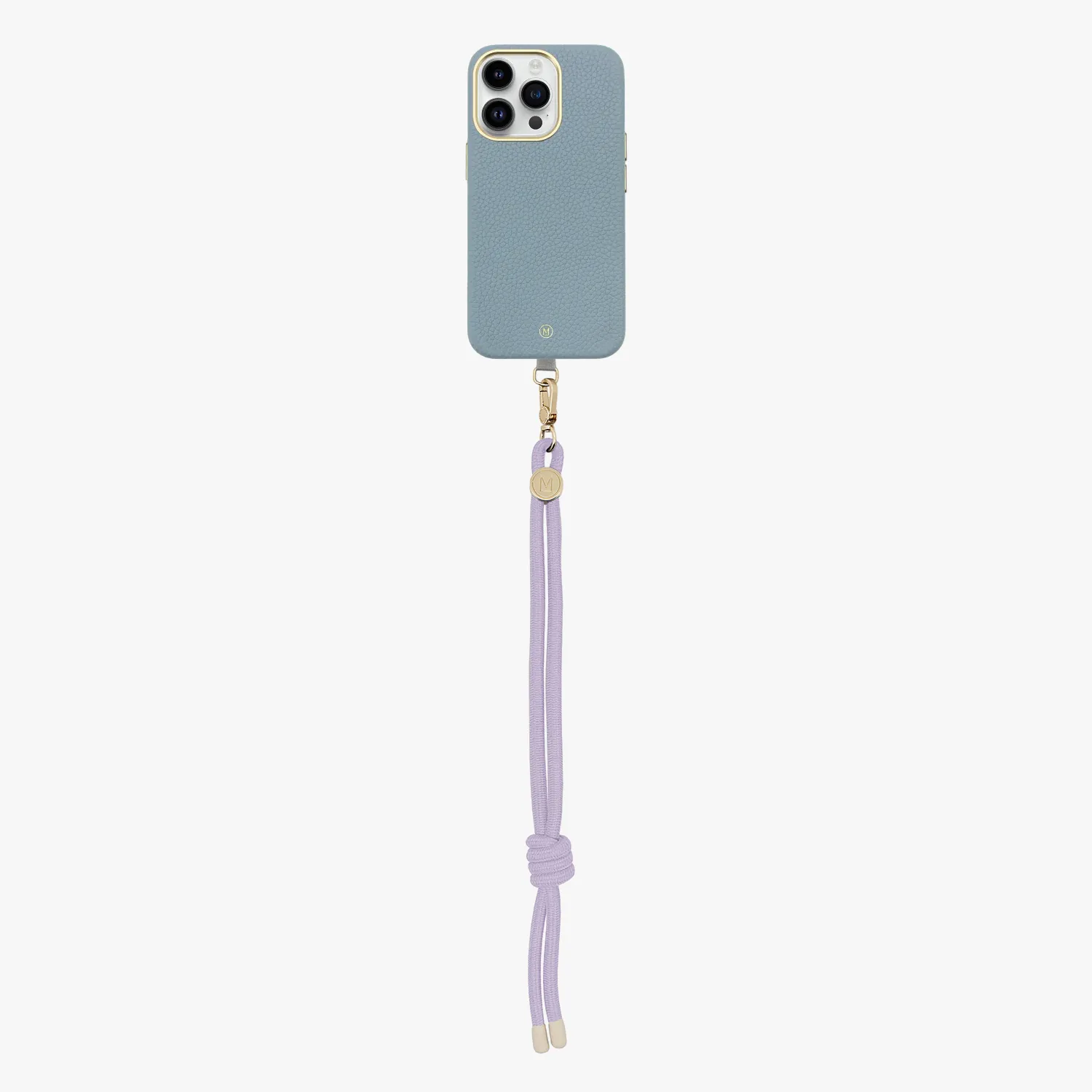 iPhone 13 Leather MagSafe Case with Wrist Rope Strap