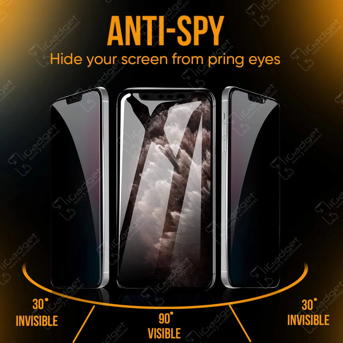 iPhone 13 Mini Glass Screen Protector 3D Gummed Privacy Tint | Full Coverage