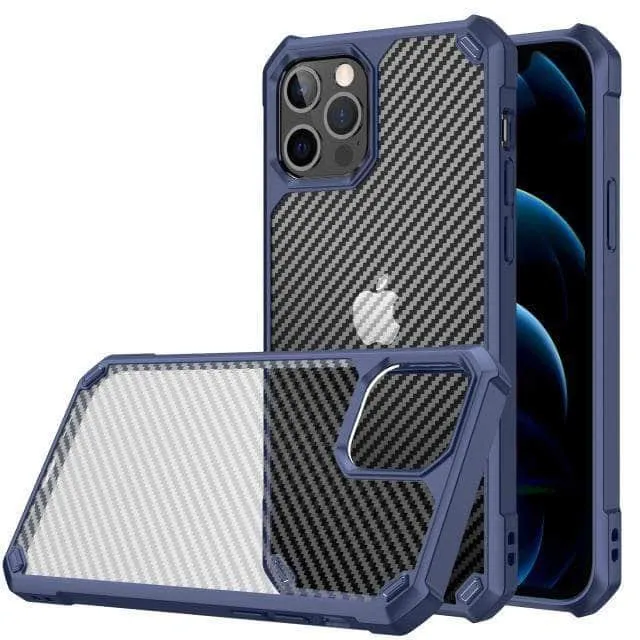 iPhone 13 Pro Max Airbag Carbon Fiber Shockproof Case