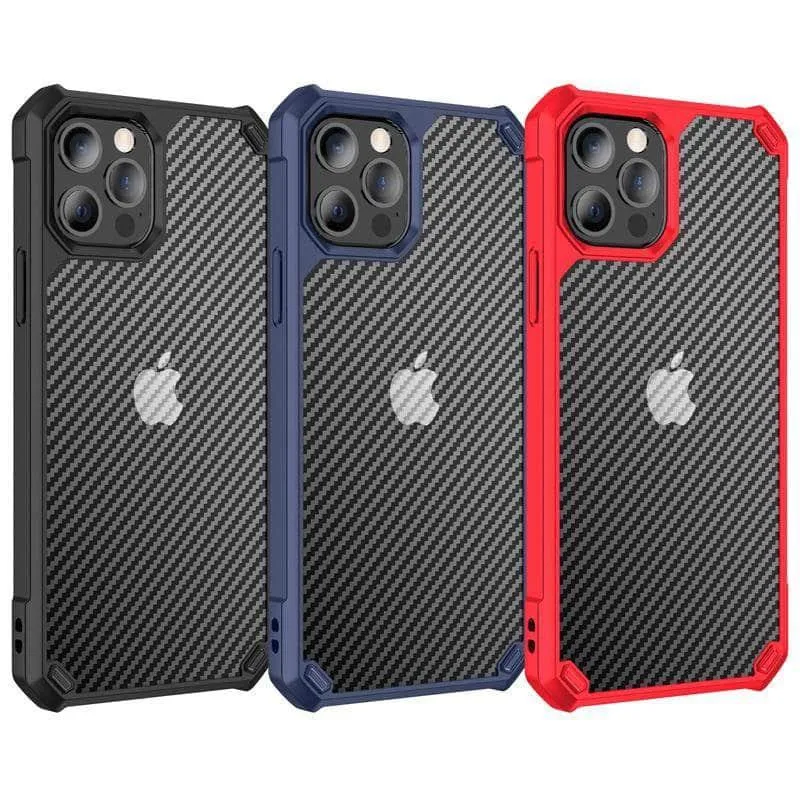 iPhone 13 Pro Max Airbag Carbon Fiber Shockproof Case