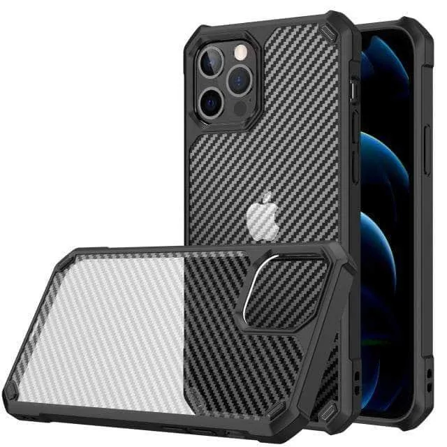 iPhone 13 Pro Max Airbag Carbon Fiber Shockproof Case