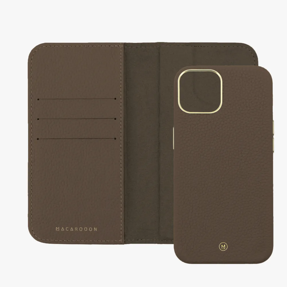 iPhone 14 MagSafe Leather Flip Cover with Leather Case