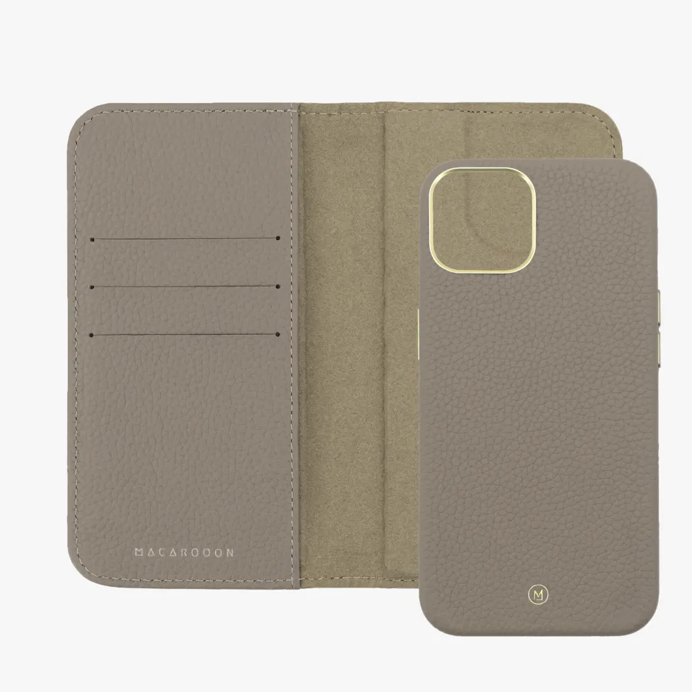 iPhone 14 MagSafe Leather Flip Cover with Leather Case