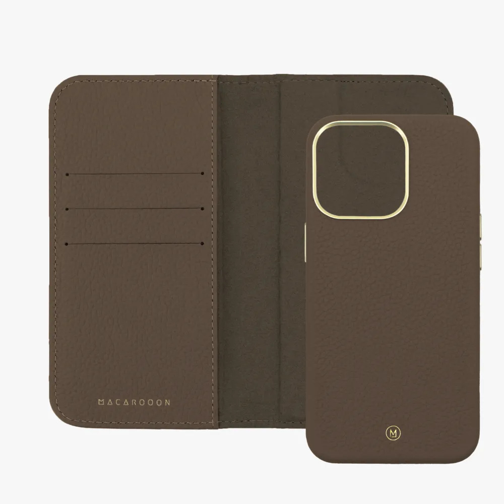 iPhone 14 MagSafe Leather Flip Cover with Leather Case