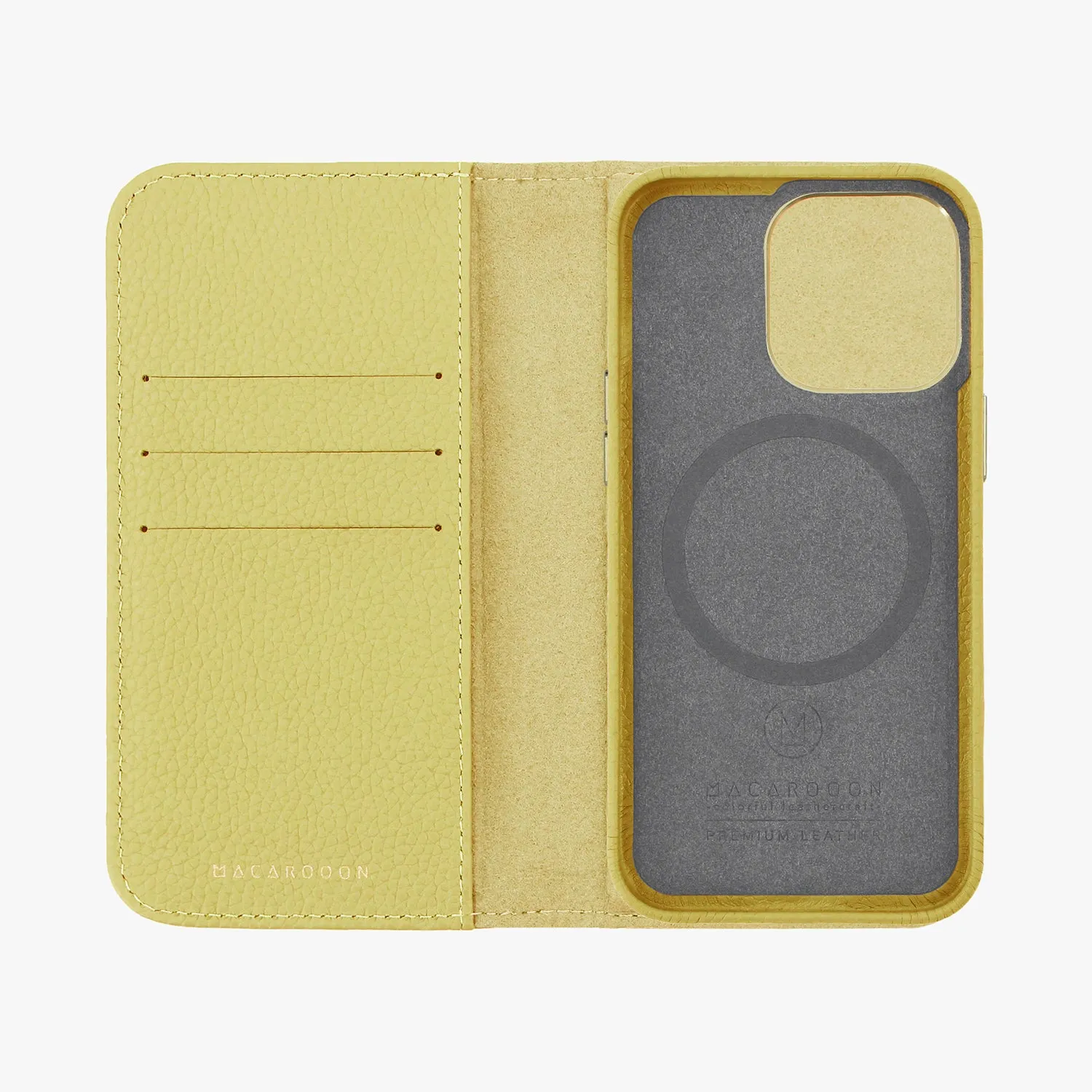 iPhone 14 MagSafe Leather Flip Cover with Leather Case