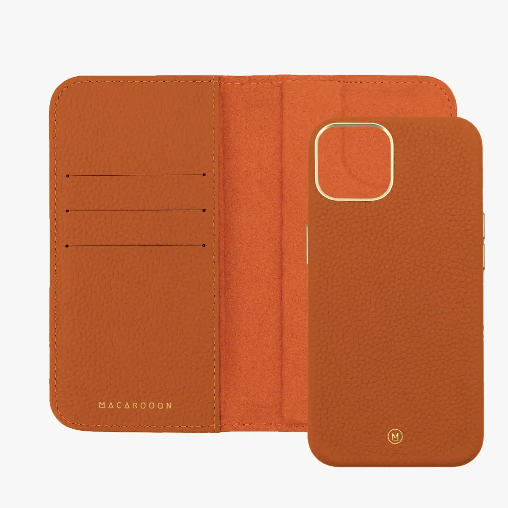 iPhone 14 MagSafe Leather Flip Cover with Leather Case