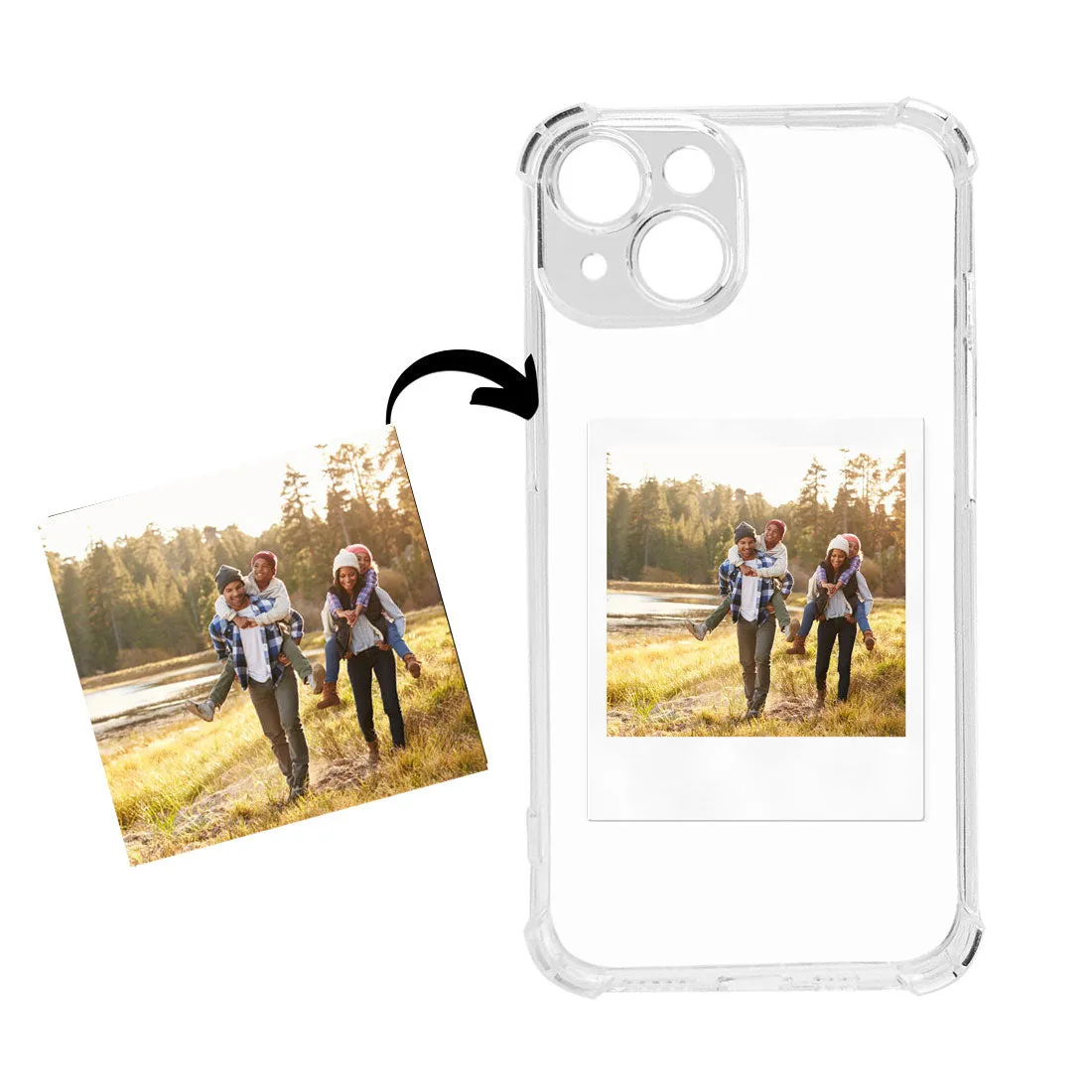 iPhone 14 Plus Transparent Cover with Photo Personalized TPU Flexible Cover