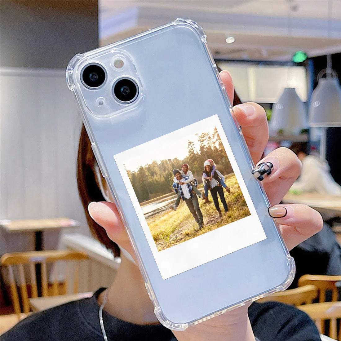 iPhone 14 Plus Transparent Cover with Photo Personalized TPU Flexible Cover