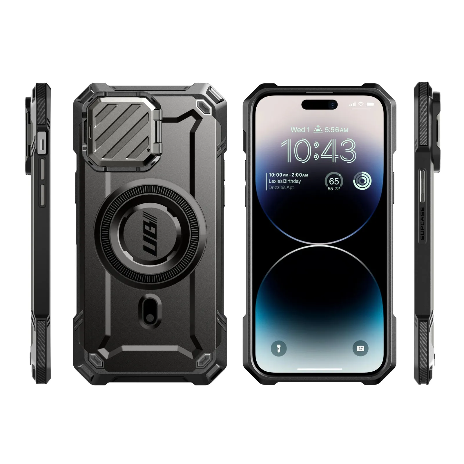iPhone 14 Pro Max 6.7 inch Unicorn Beetle MAG XT MagSafe Holster Case-Black
