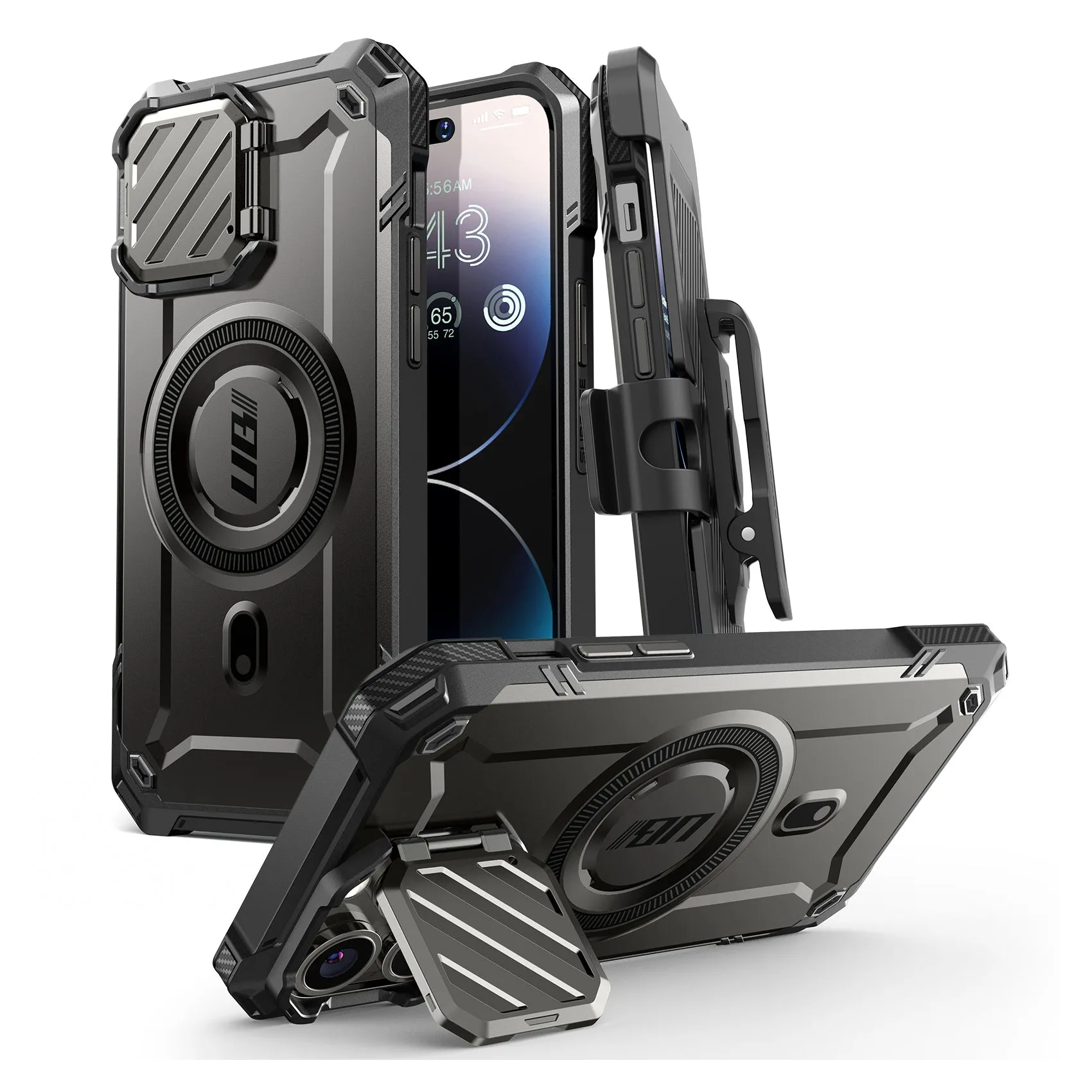 iPhone 14 Pro Max 6.7 inch Unicorn Beetle MAG XT MagSafe Holster Case-Black